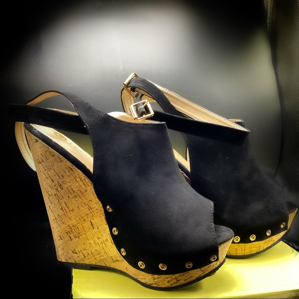 Never Worn Chase & Chloe Hazel-1 Cork Platform Wedge